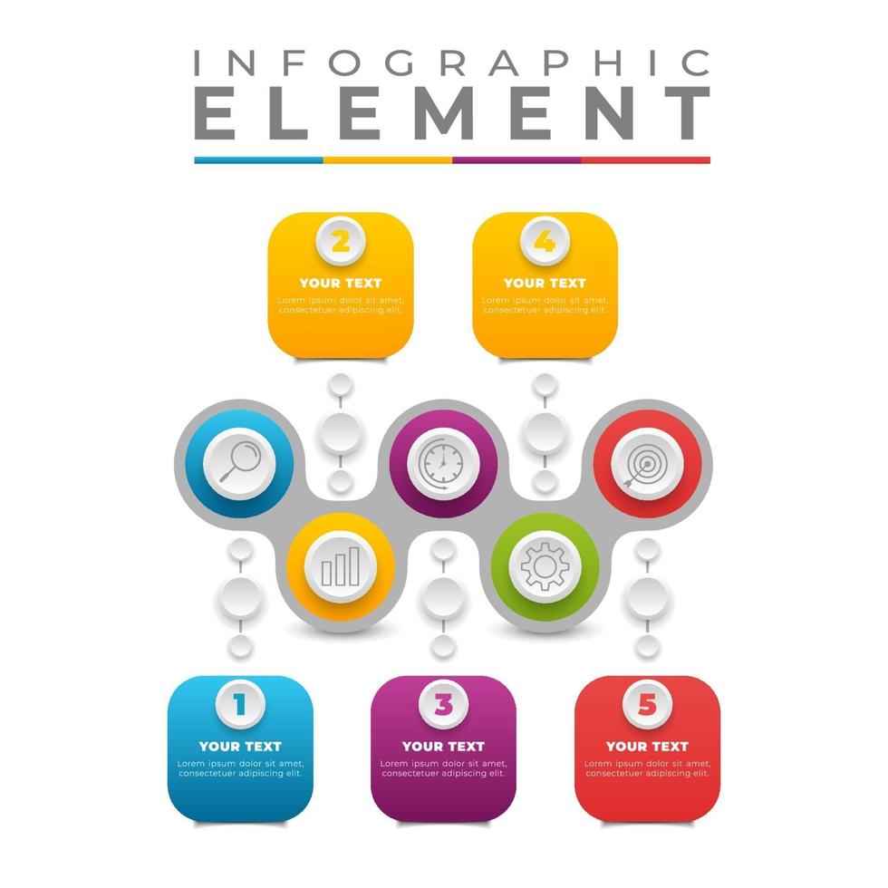 business infographic with gradient color vector