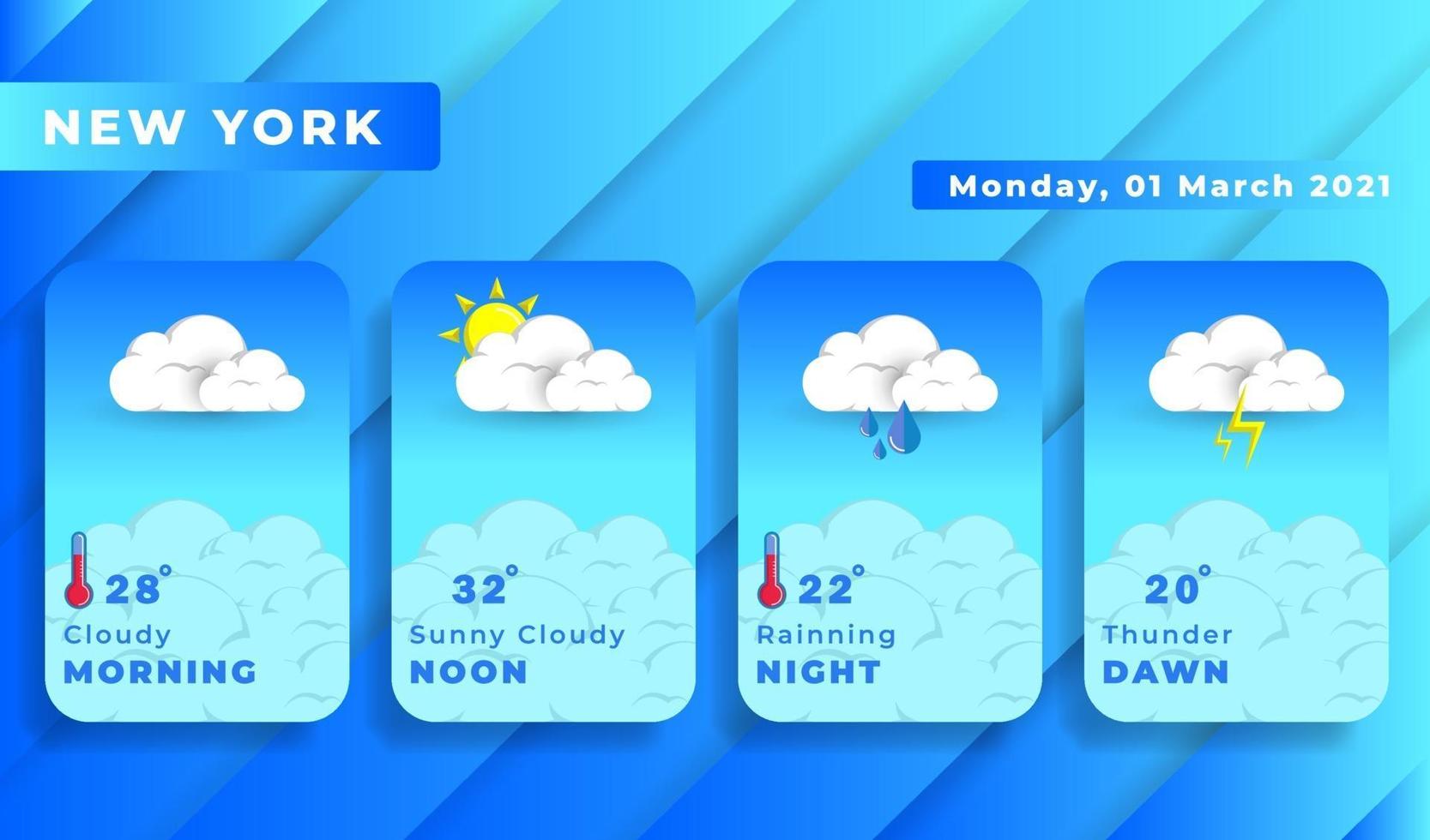 aplicación de pronóstico del tiempo vector