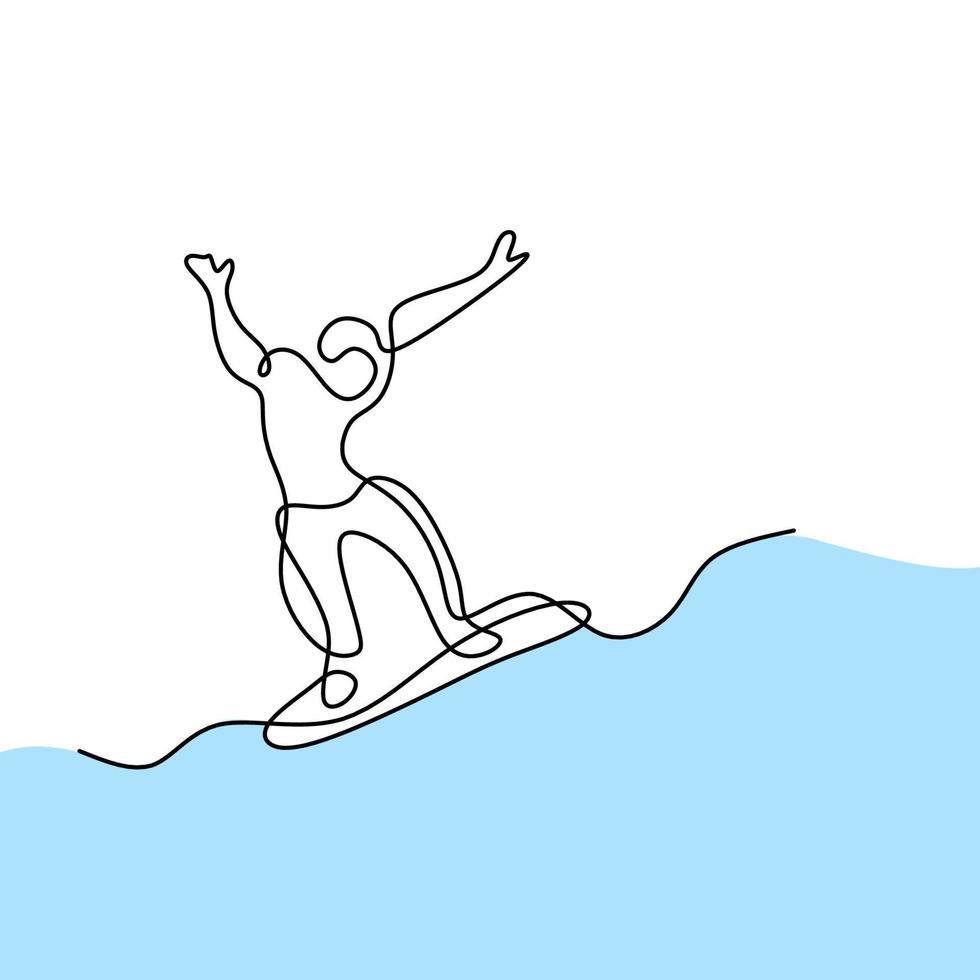 One continuous line drawing of snowboarder man hand drawn line art minimalist design. Young sporty male snowboarder riding snowboard in alps snowy powder mountain. Winter lifestyle sport concept vector