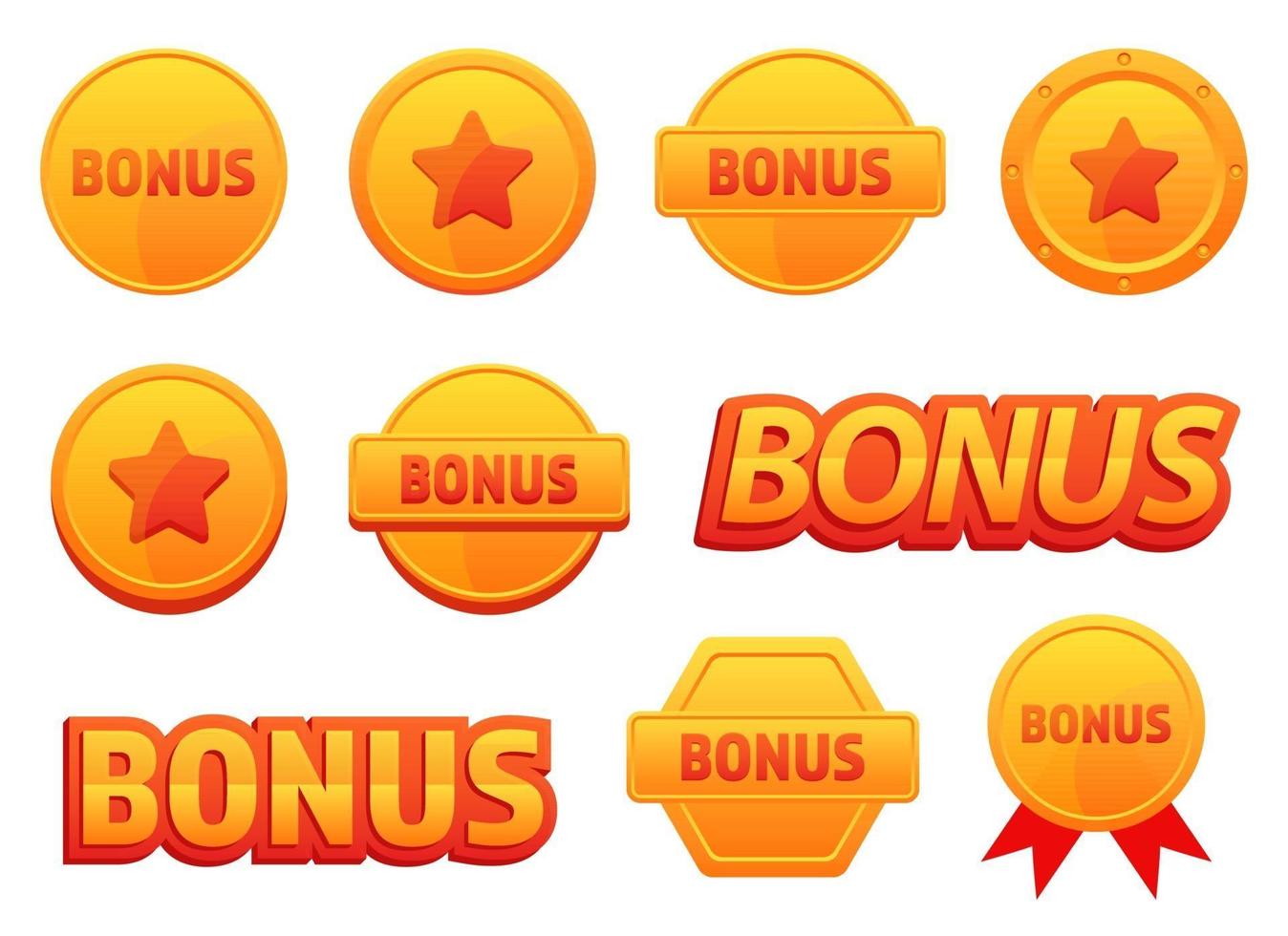 Bonus icon set vector design illustration isolated on white background