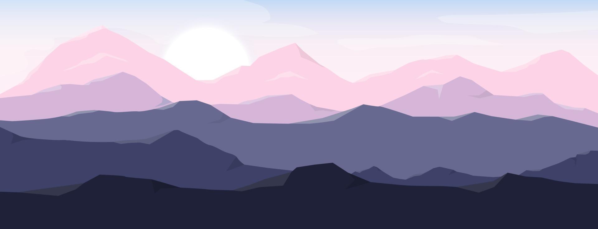 Mountain beautiful landscape background vector design illustration