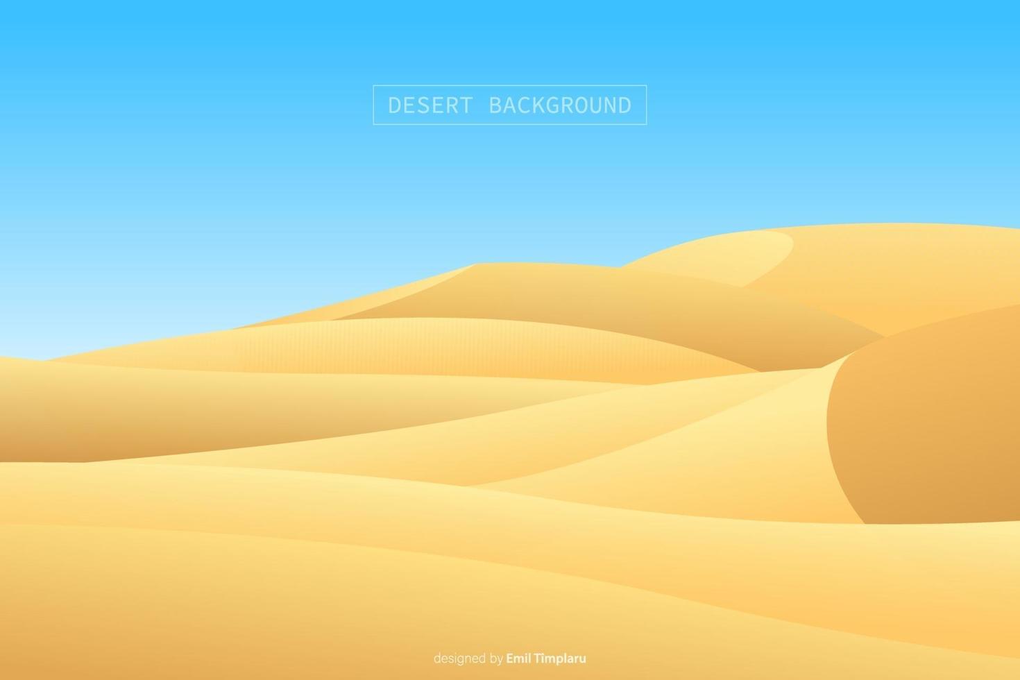 Desert landscape background vector design illustration