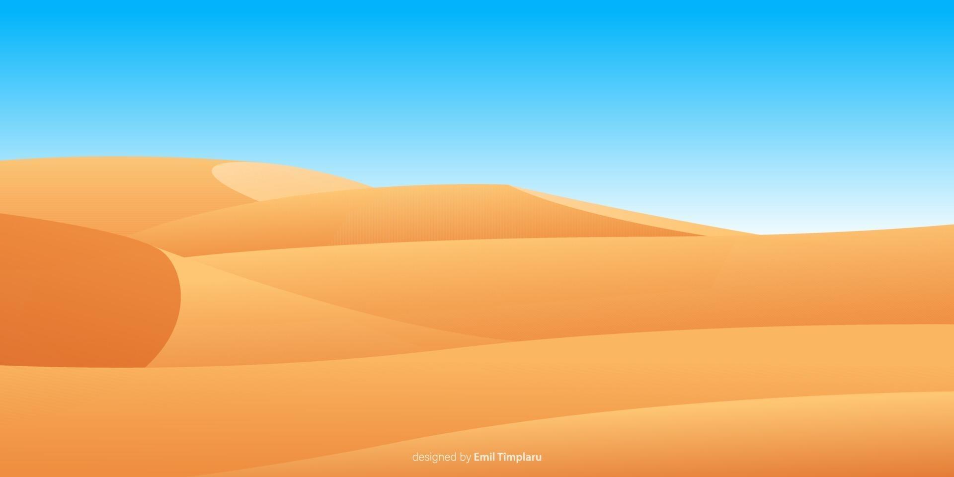 Desert landscape background vector design illustration