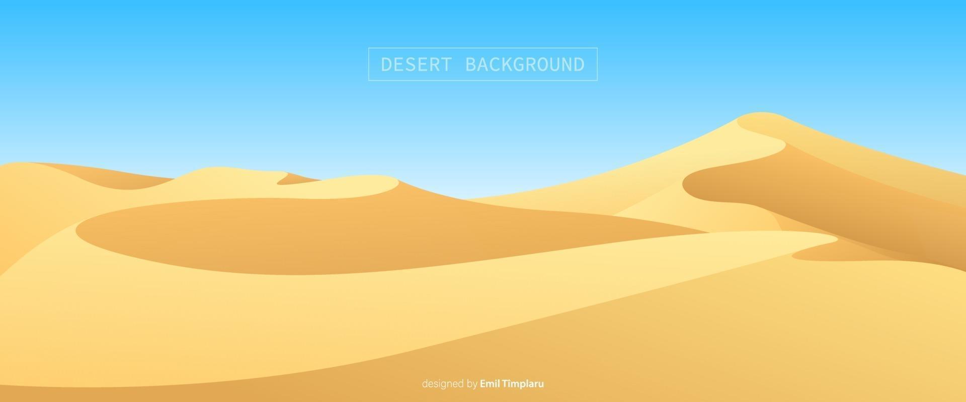 Desert landscape background vector design illustration