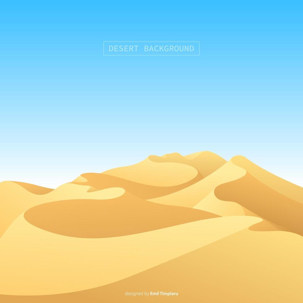 Desert landscape background vector design illustration