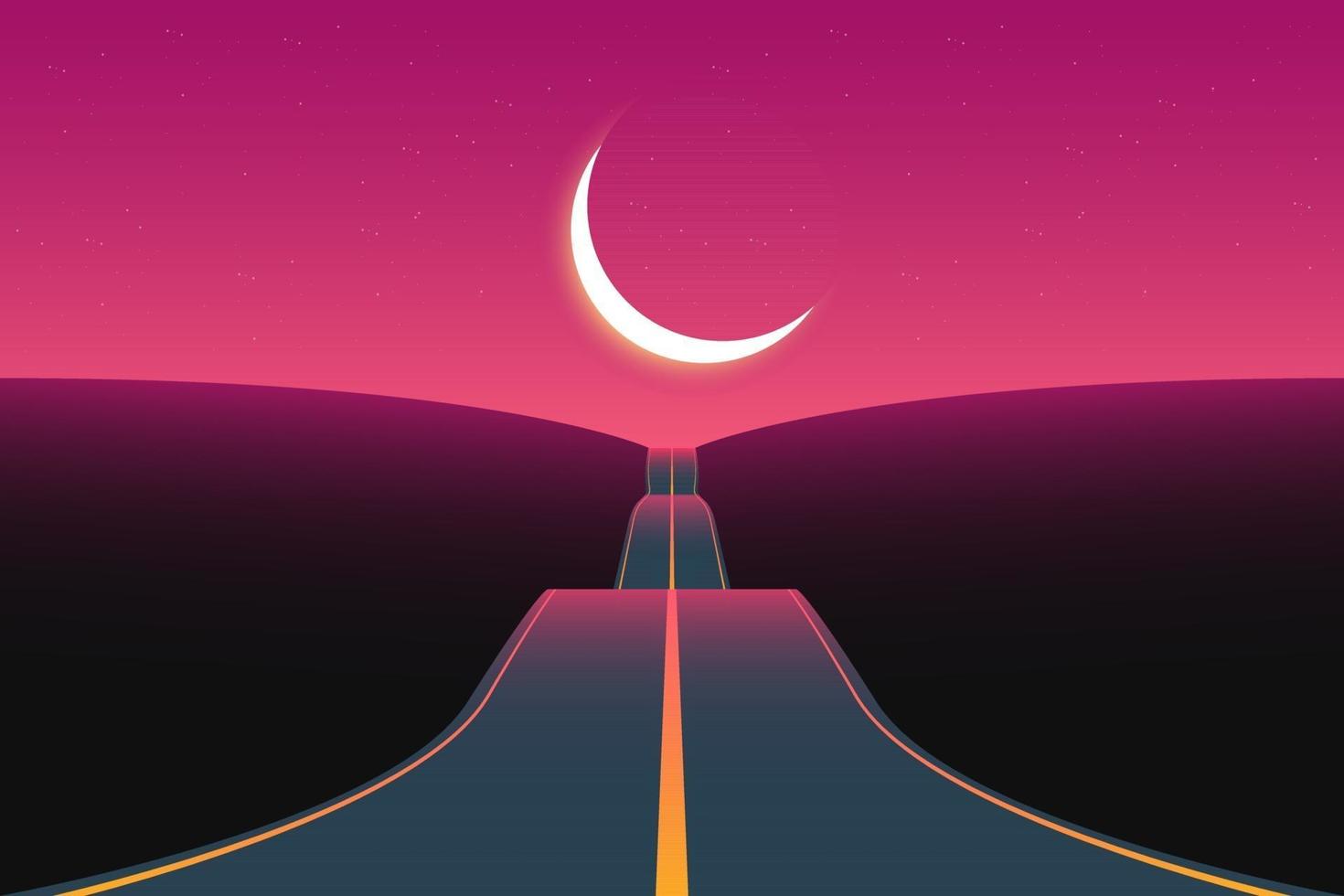 Road landscape background vector design illustration