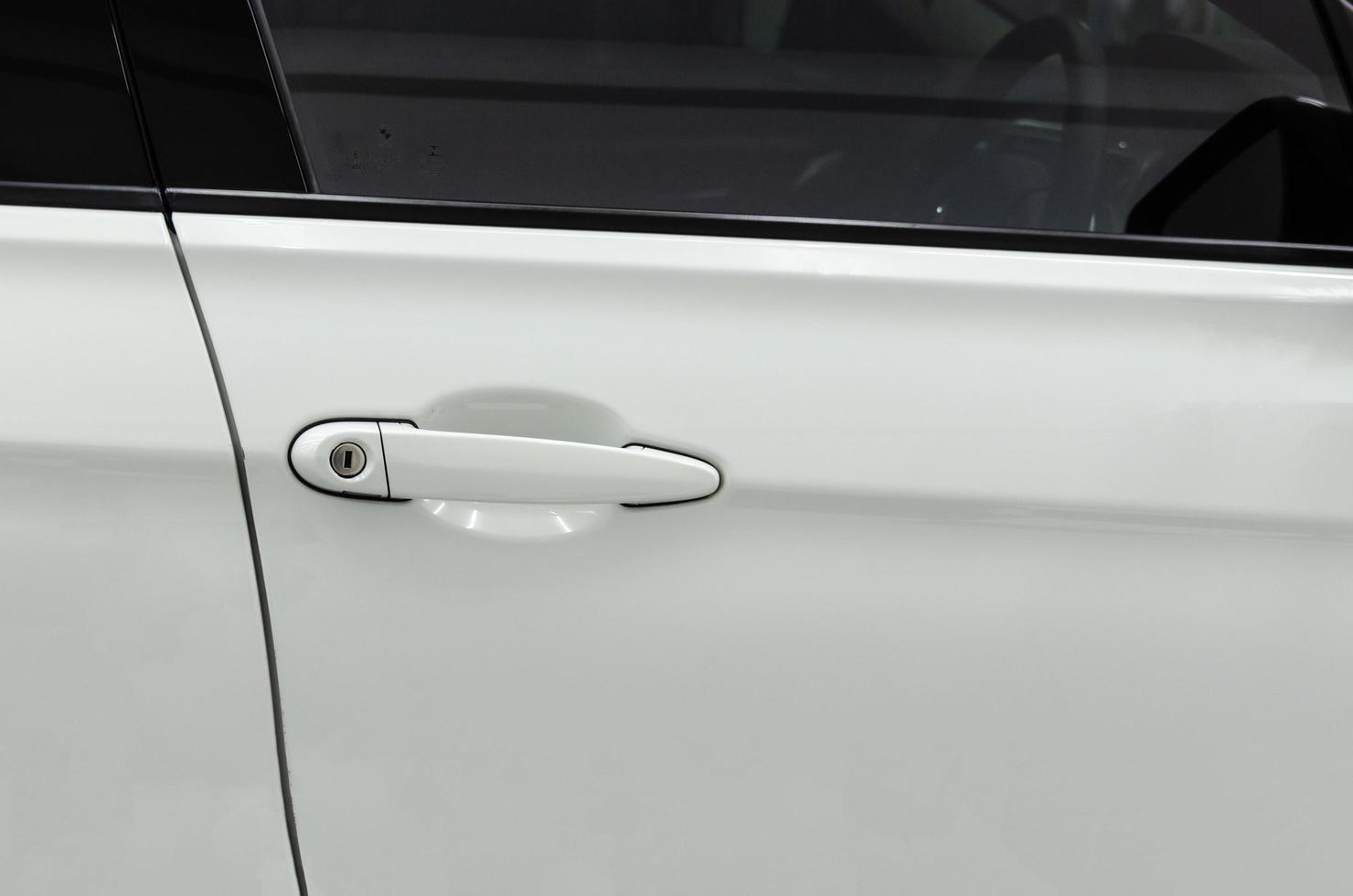 White car door handle photo