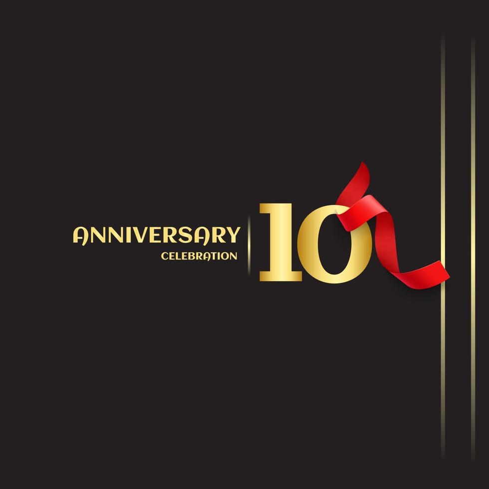 10 Year Anniversary Vector Template Design Illustration