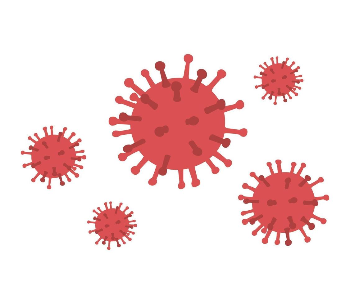 patógeno del virus. microorganismo viral. Bacterias infecciosas por coronavirus. ilustración vectorial vector