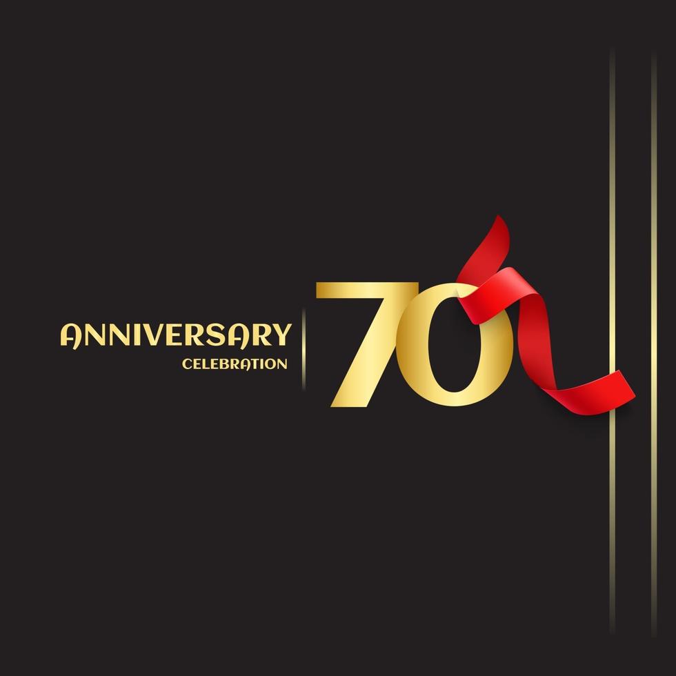 70 Year Anniversary Vector Template Design Illustration