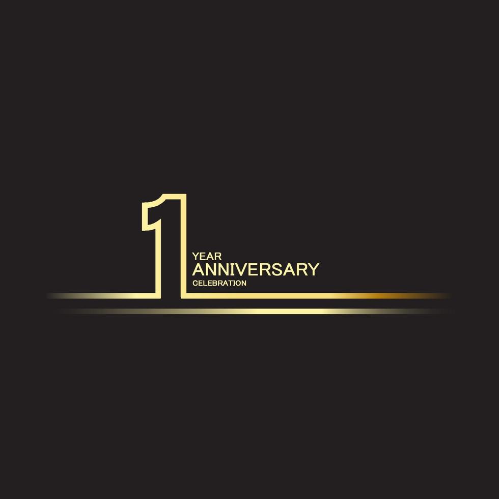 1 Year Anniversary Vector Template Design Illustration