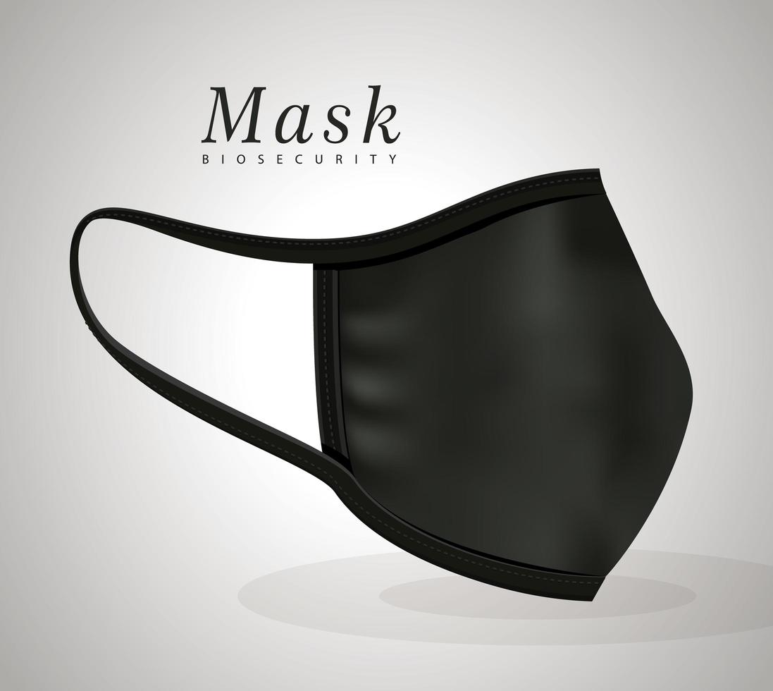 diseño de vector de máscara negra médica