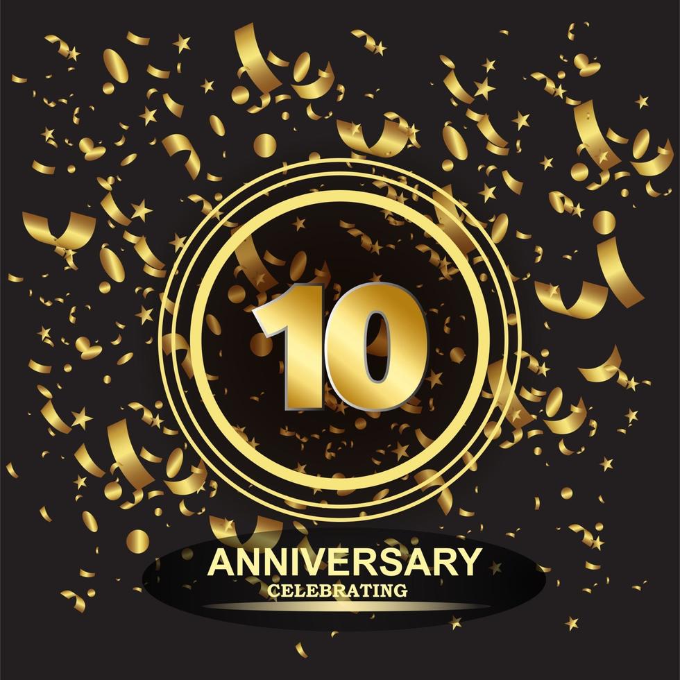 10 year anniversary logo template vector