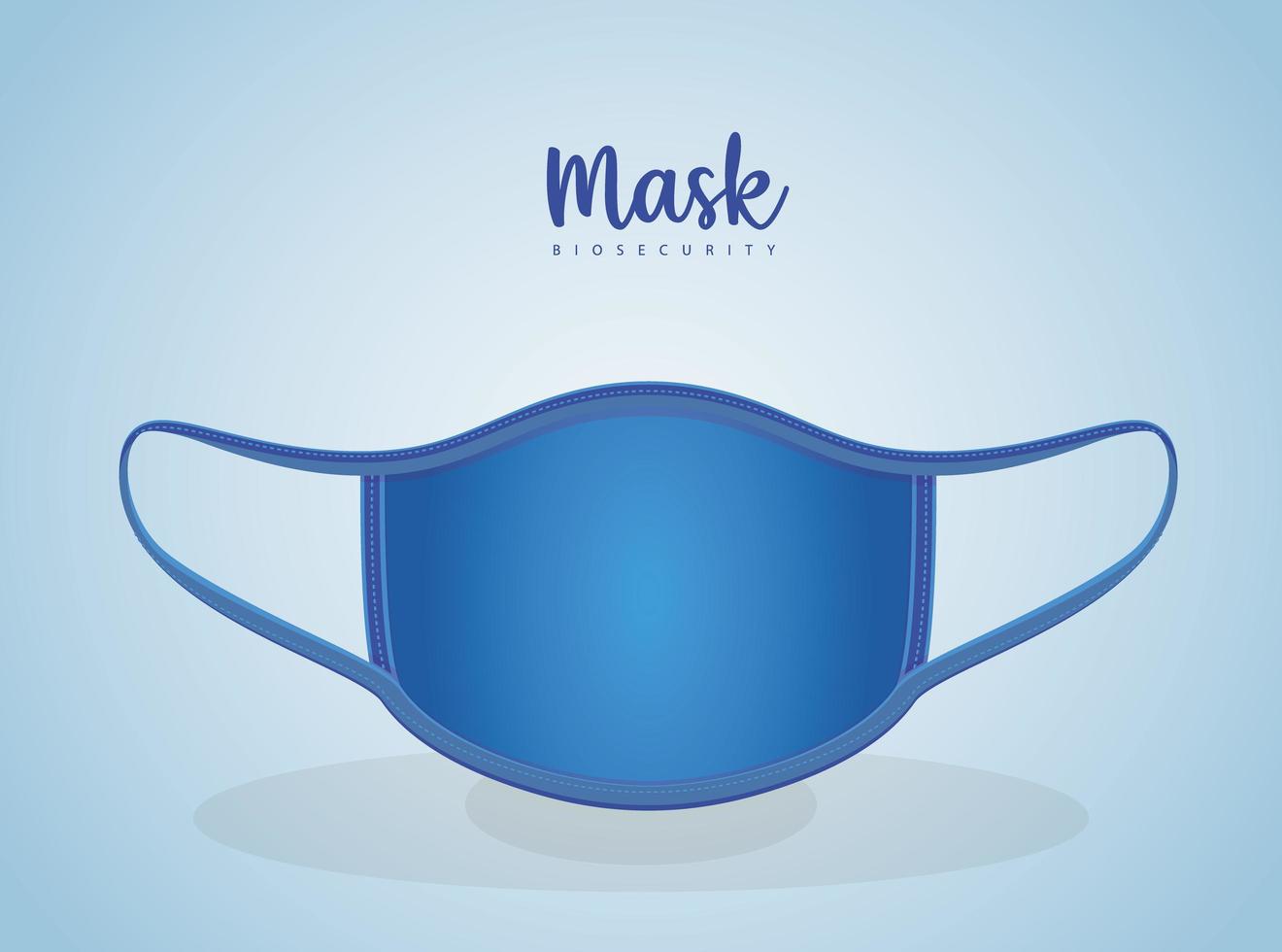 Medical blue mask vector design