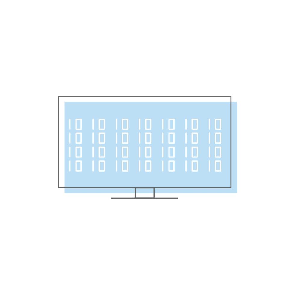 programación de análisis de datos relacionados con iconos vectoriales vector