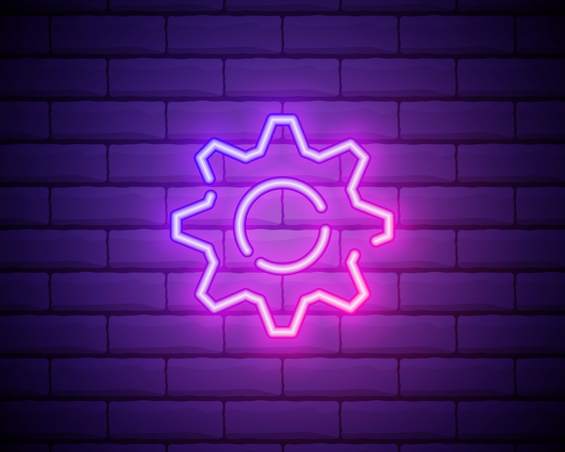 Gear Maintenance Pink Neon Vector Icon Glowing Gear Symbol Isolated On Brick Wall Background Vector Art At Vecteezy Gear Maintenance Pink Neon Vector Icon Glowing Gear Symbol Isolated On Brick Wall Background Vector Art At Vecteezy