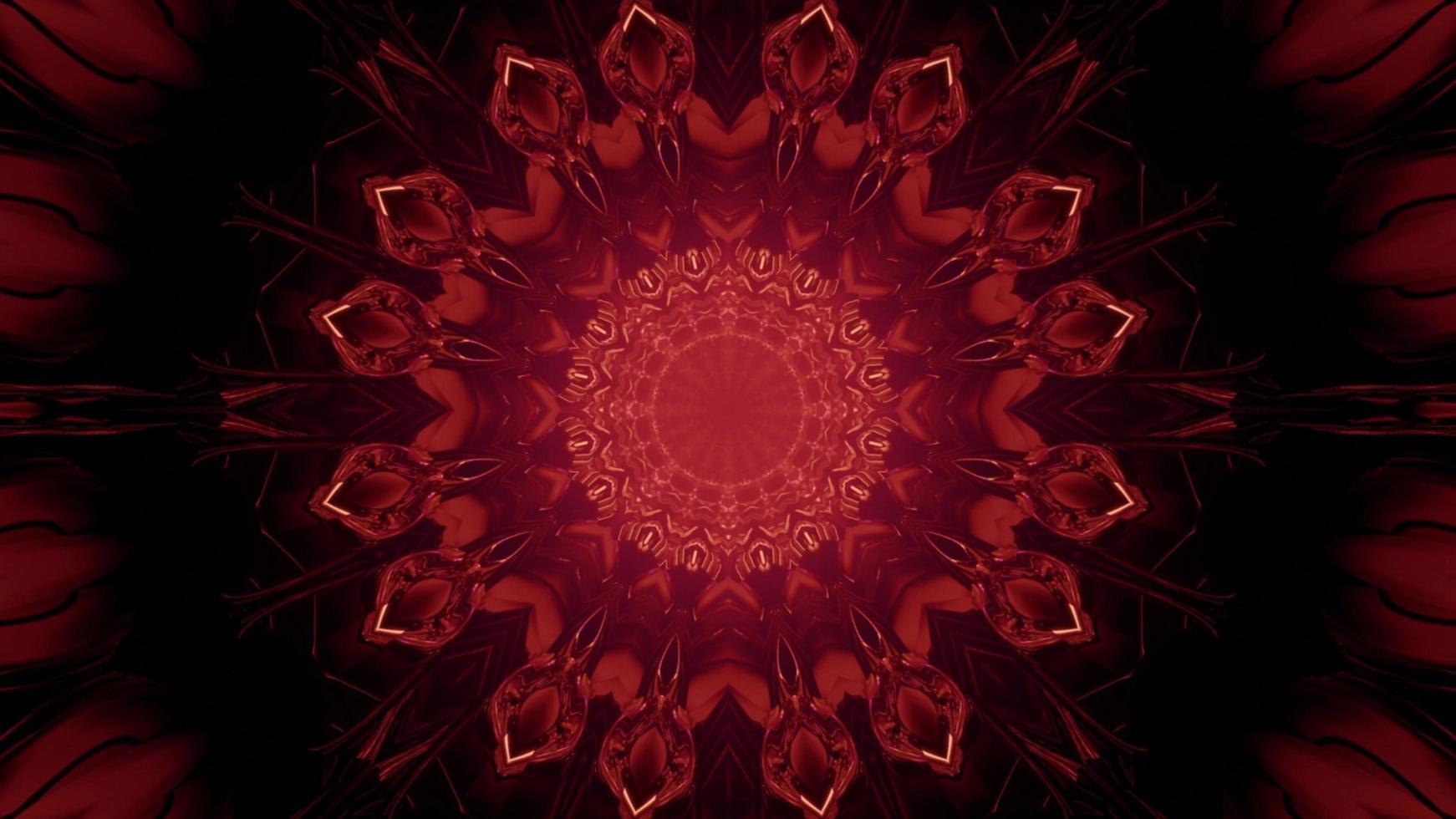 3d illustration of ornamental shiny red tunnel photo