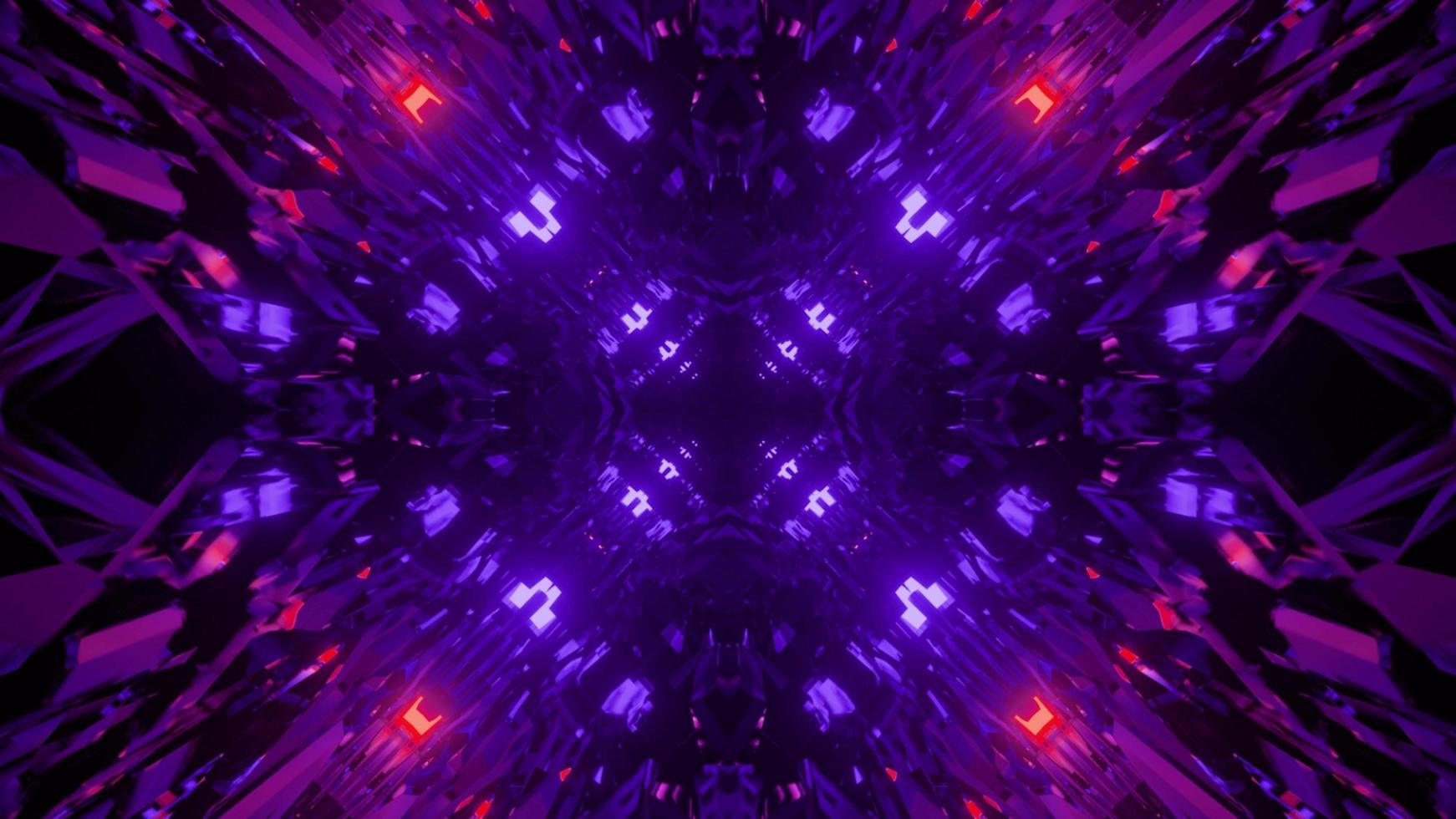 3D illustration of abstract futuristic ornament photo
