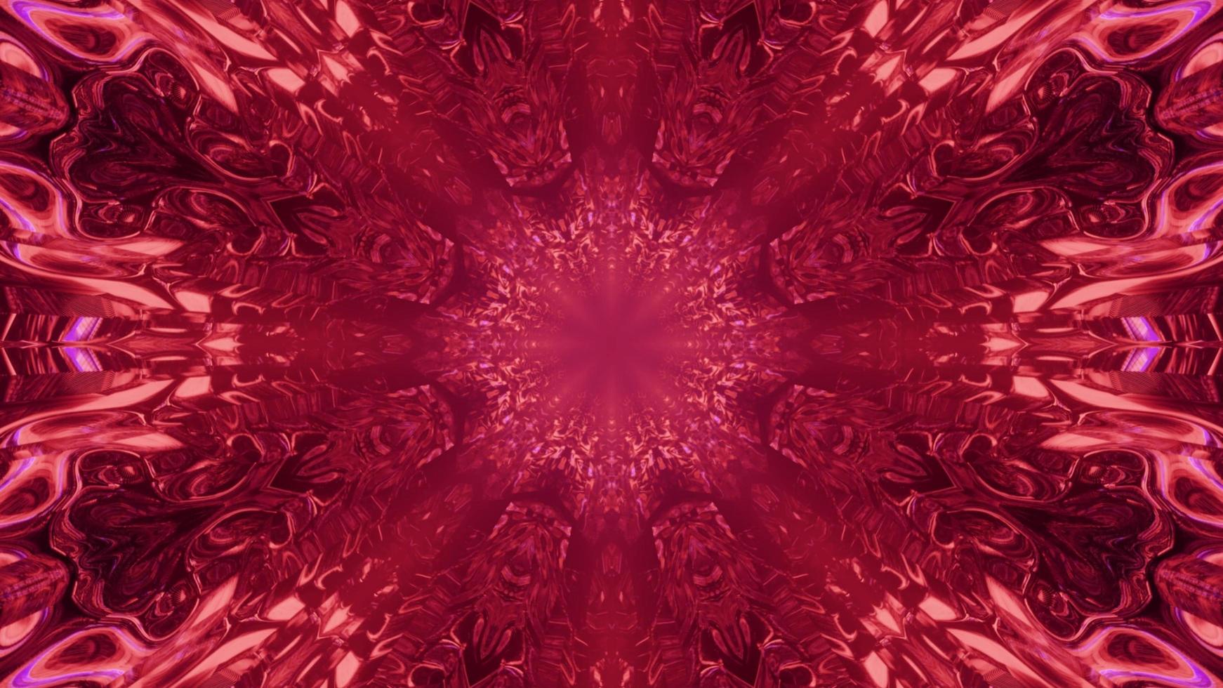 Ilustración 3d de adorno rojo abstracto foto