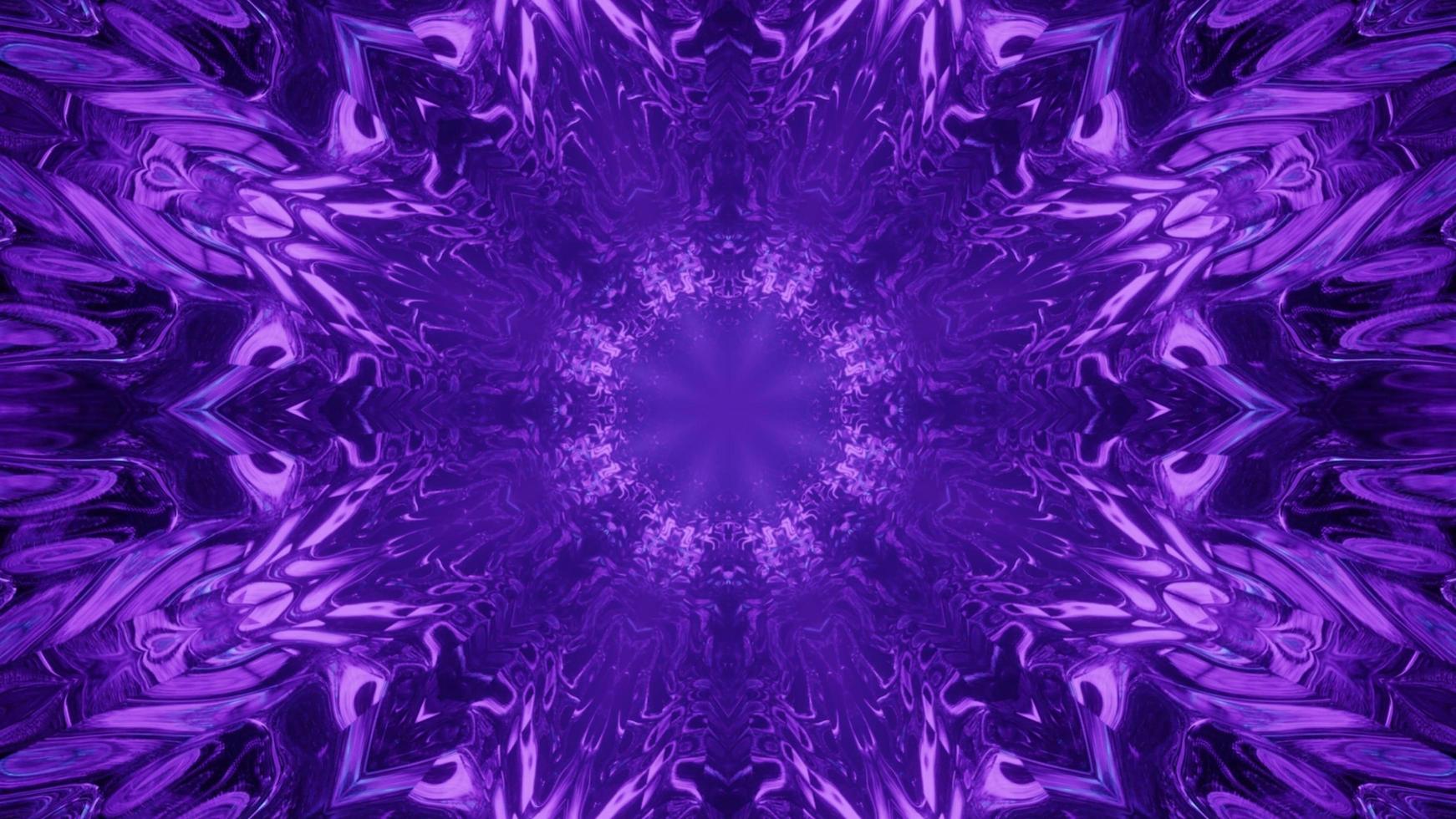 3D illustration of creative violet ornament photo
