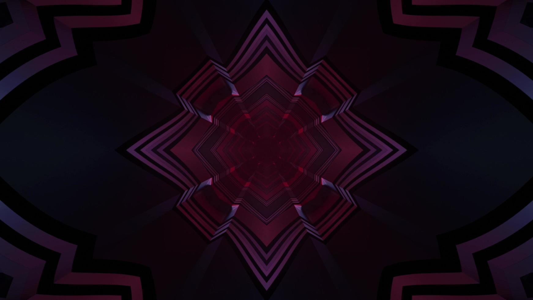 Neon illumination with geometric pattern 3d illustration photo