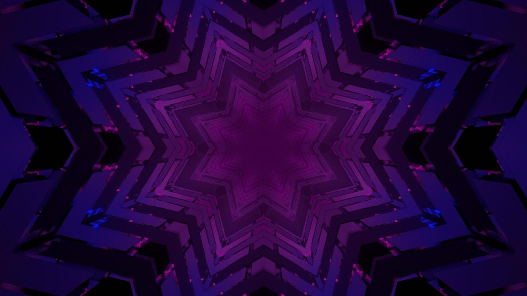 3d illustration geometric background of violet star shaped pattern photo