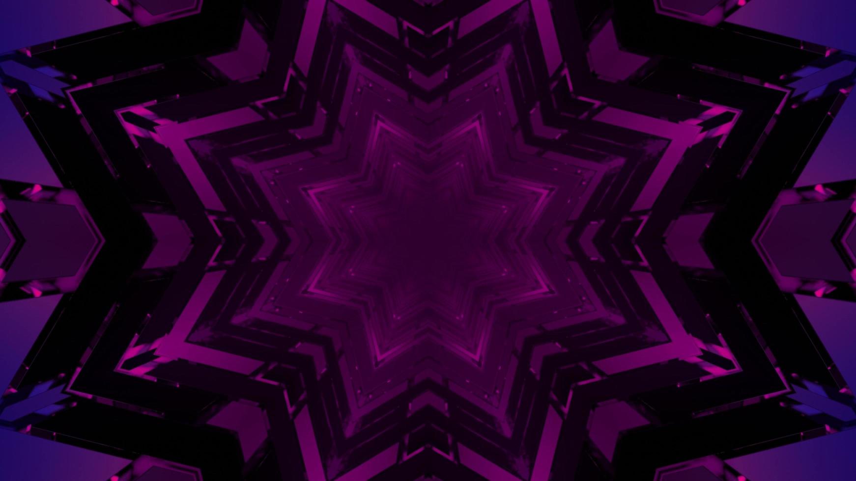 3d illustration of geometric violet star patterns photo