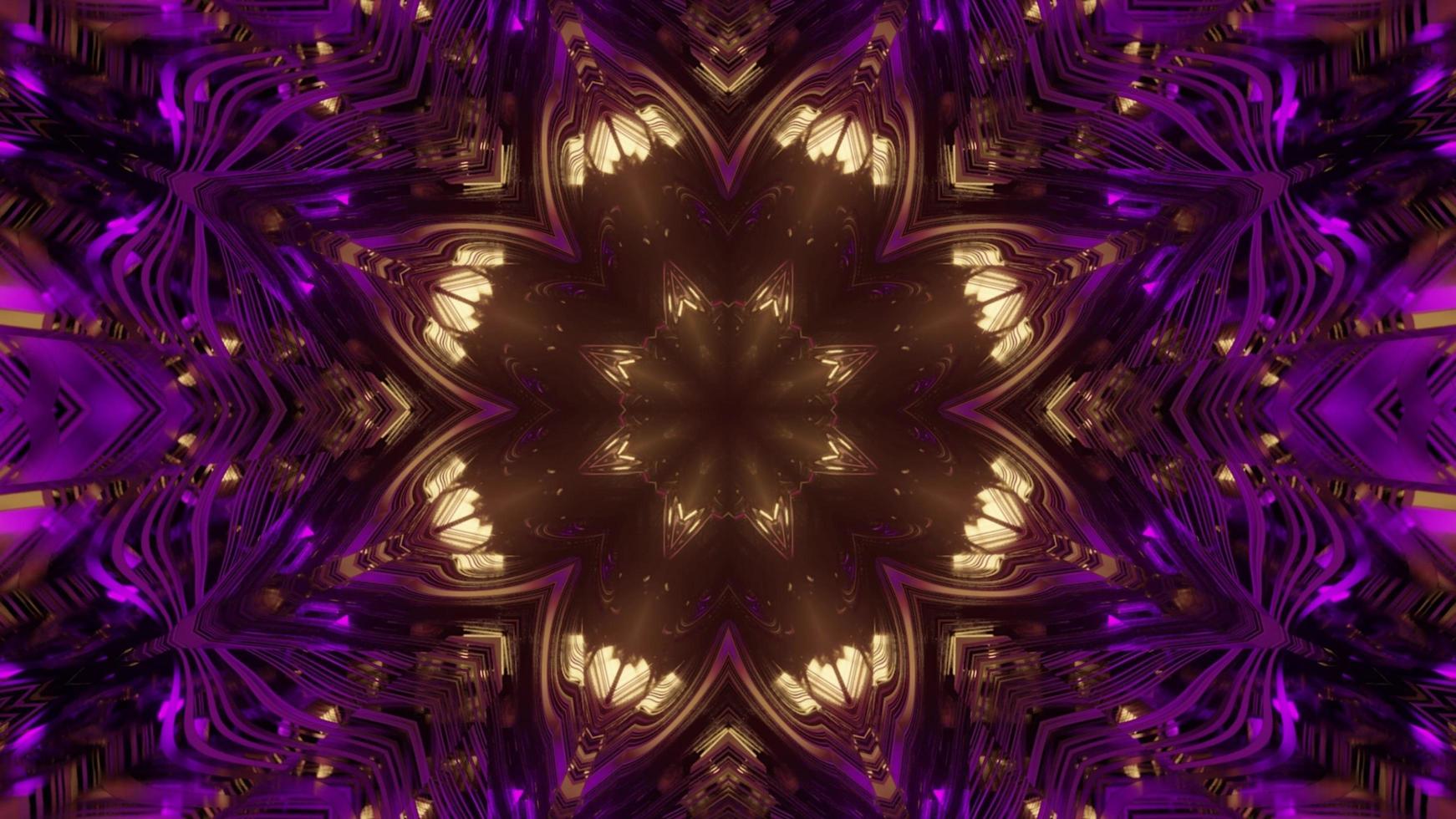 Shiny floral pattern with light effect 3d illustration photo