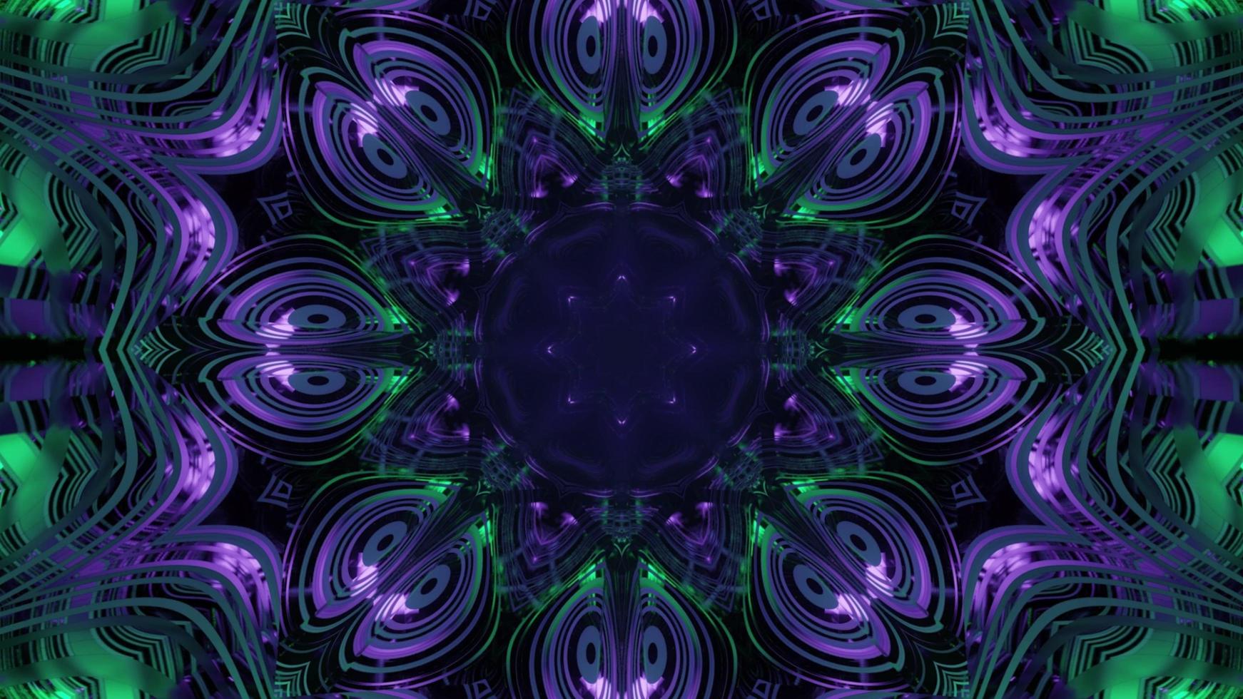 Fractal flower pattern 3d illustration photo