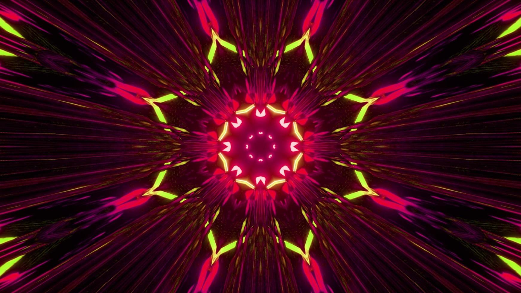 Iridescent geometric 3d illustration of purple spherical patterns photo