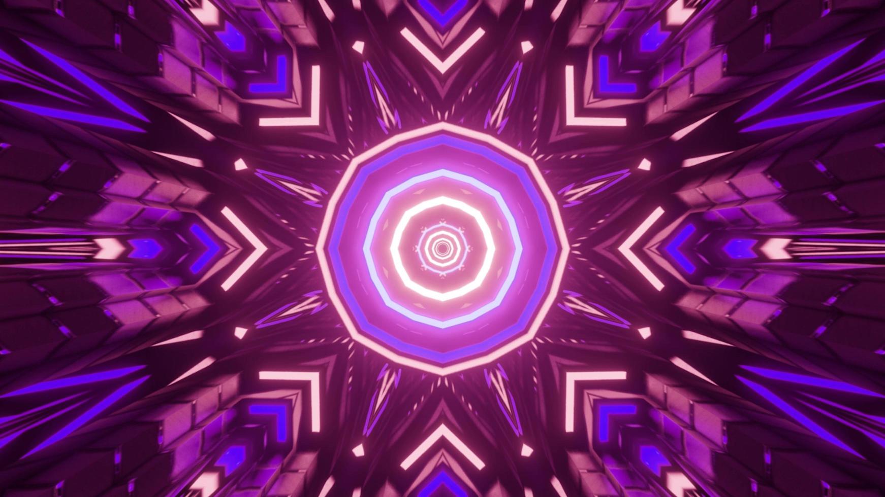 Radiant kaleidoscope geometric background 3d illustration photo