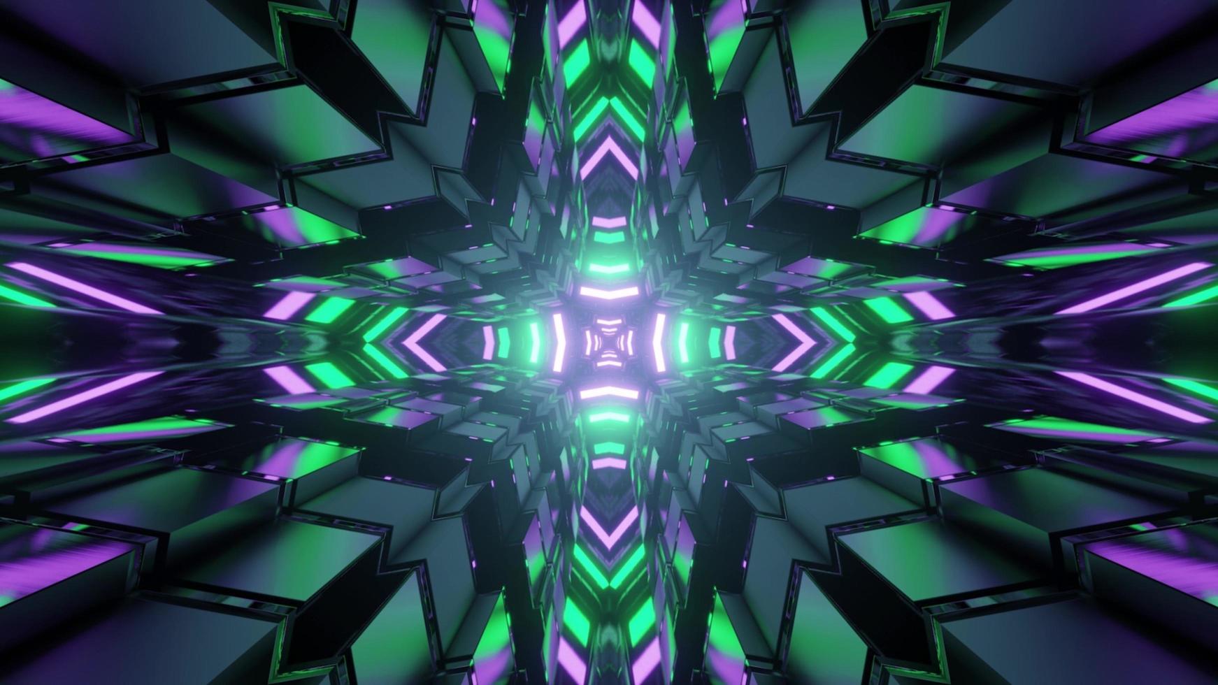 3D illustration of bright colorful futuristic pattern photo