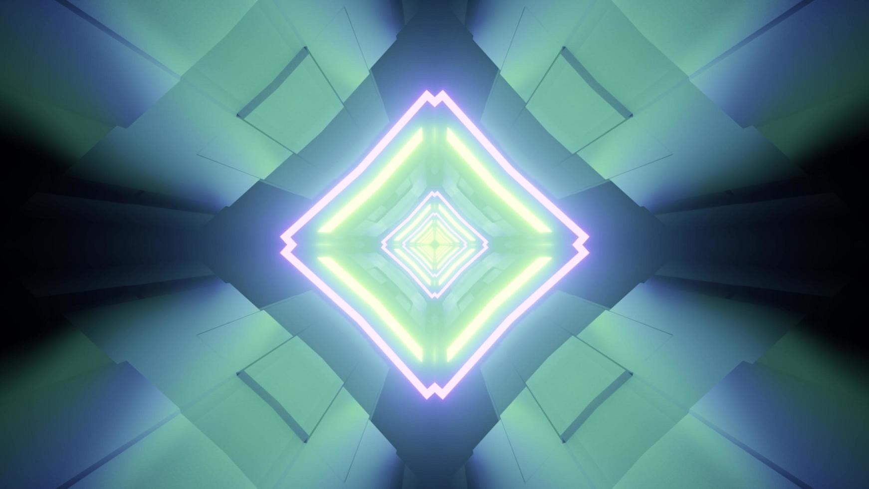 Sci fi tunnel with colorful futuristic design 3d illustration photo