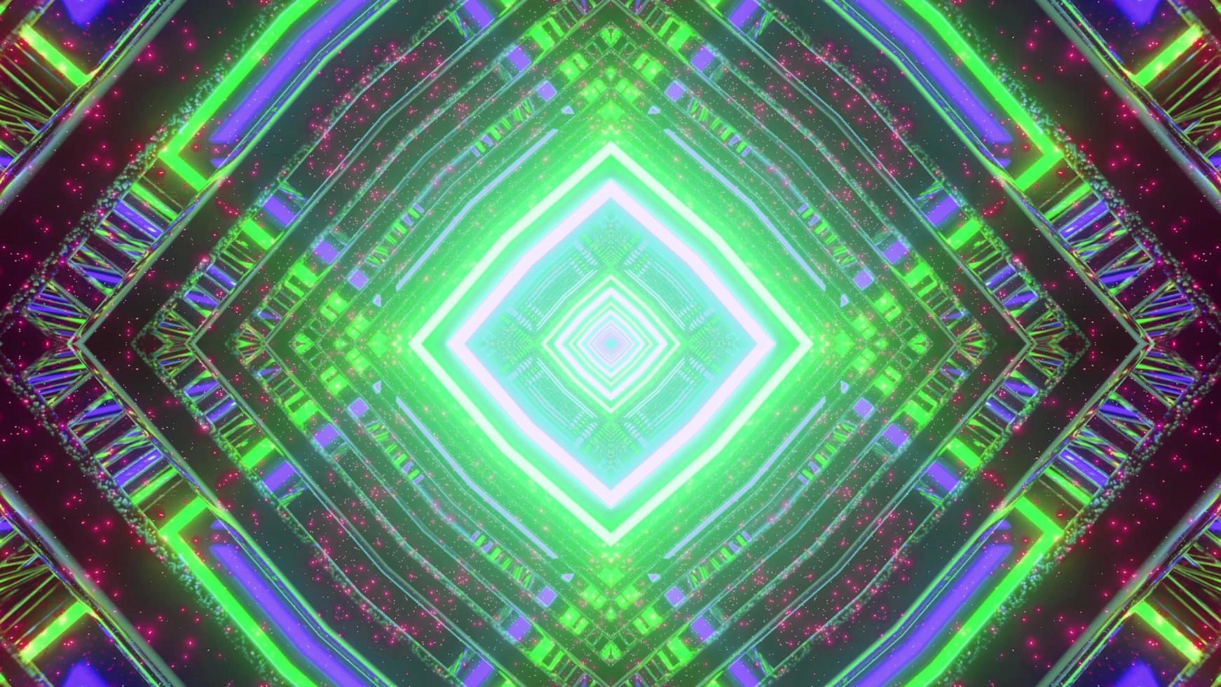 3D illustration of fractal rhombus pattern photo