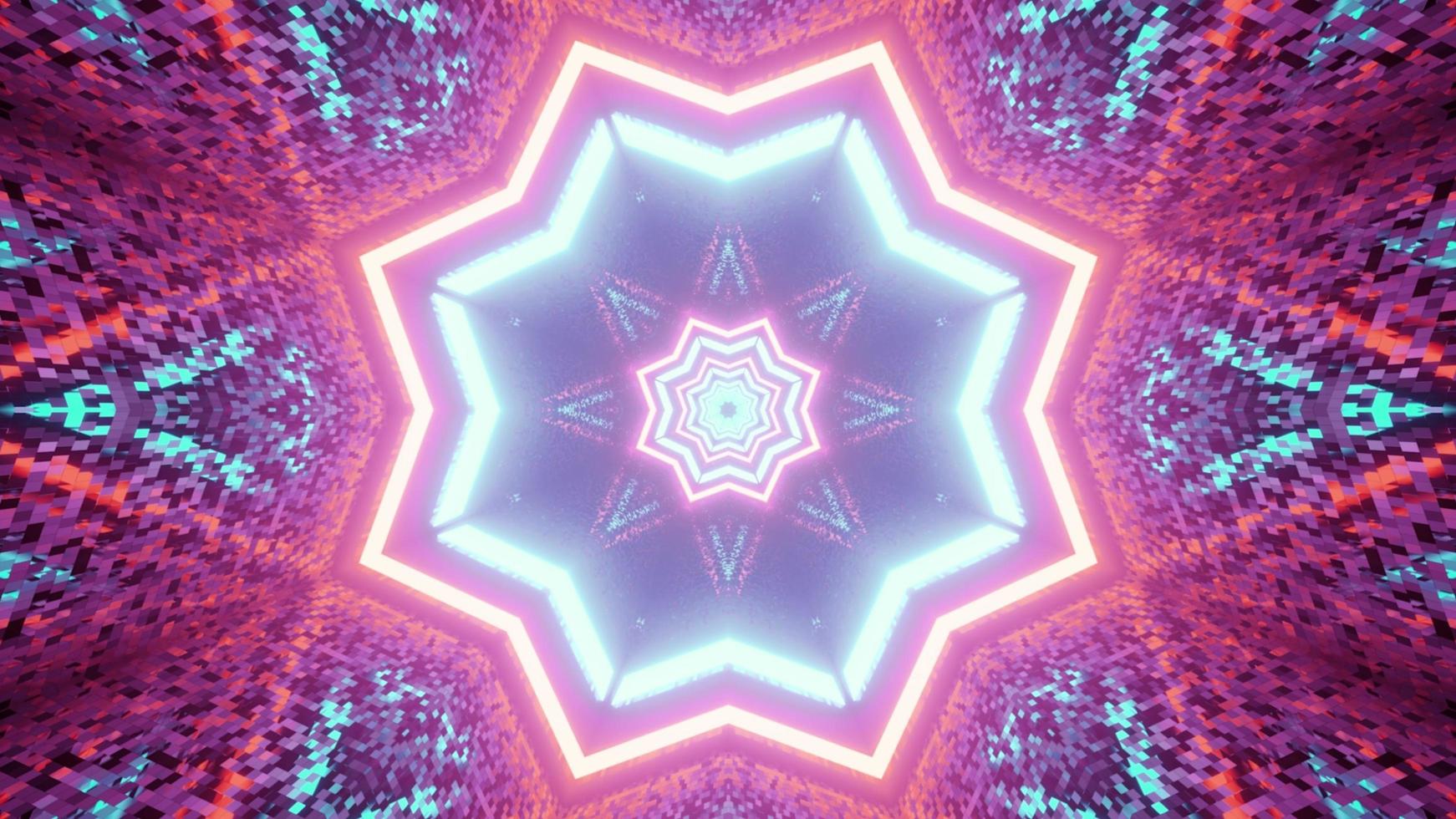 Star shaped pattern with light reflections 3d illustration photo