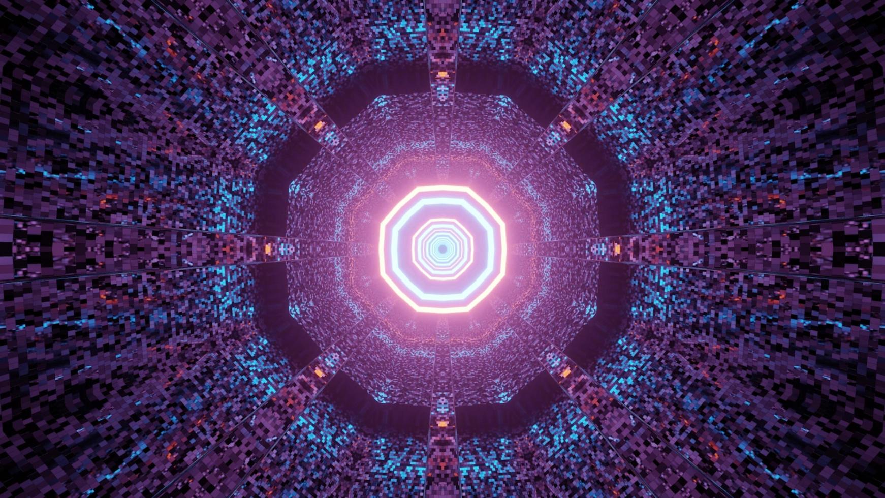 3d illustration of abstract sci fi tunnel photo