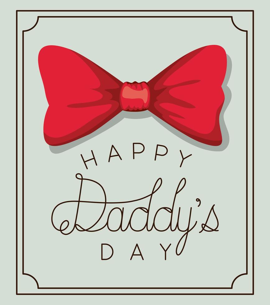 Fathers day celebration banner with bowtie vector design