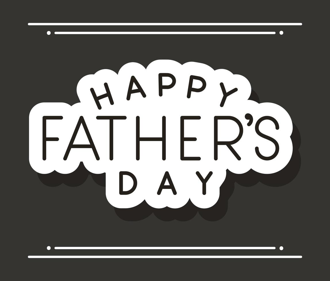 Fathers day celebration banner with lettering vector