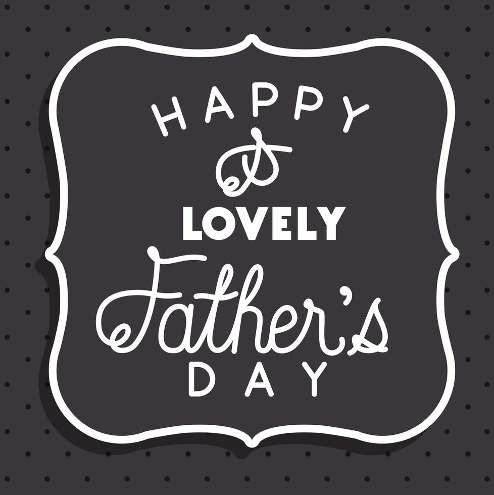 Fathers day celebration banner with lettering vector