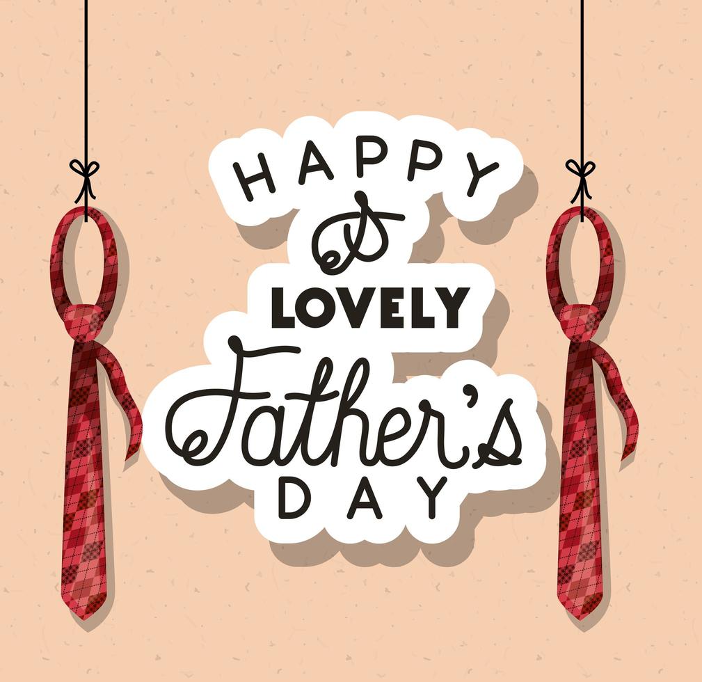 Fathers day celebration banner with neckties vector design