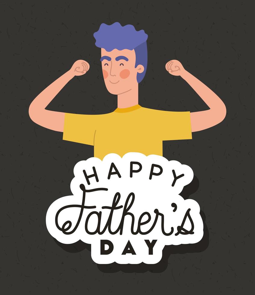 Fathers day celebration banner with man vector