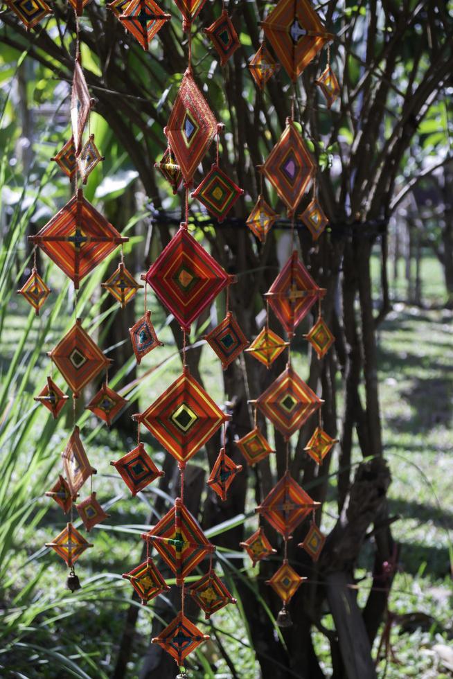 Local market tent decorated in Northern Thai style photo