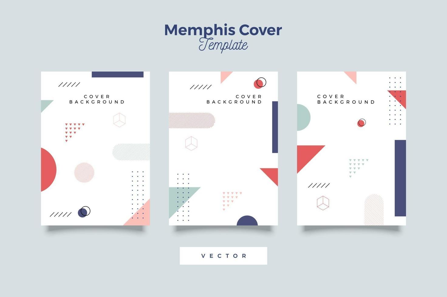 Set of abstract geometric cover design templates vector