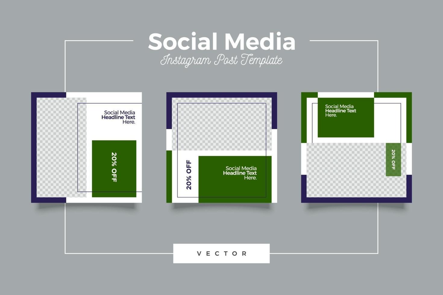 Digital branding marketing social media post template vector