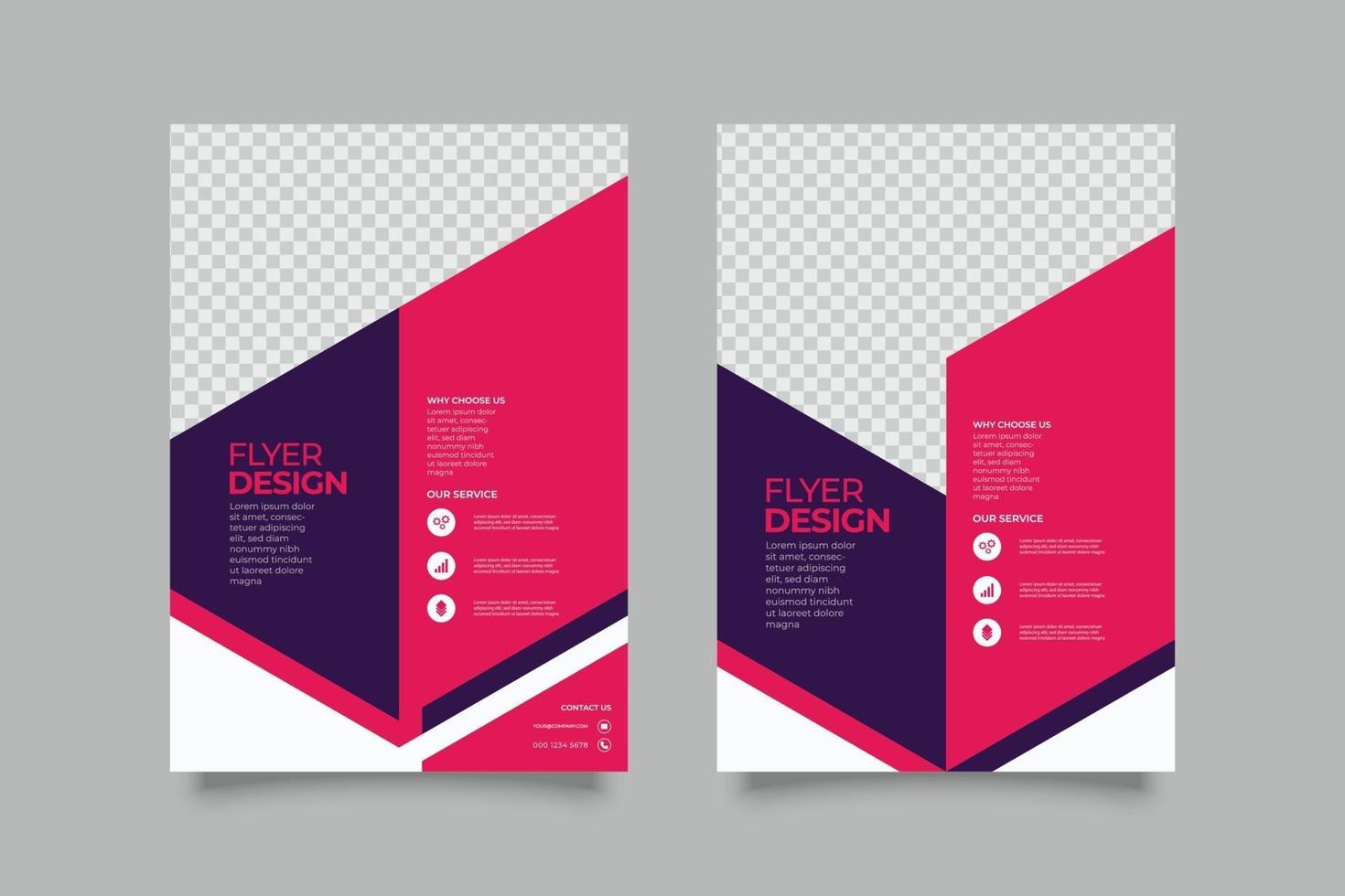 Modern fashion geometric business flyer template vector