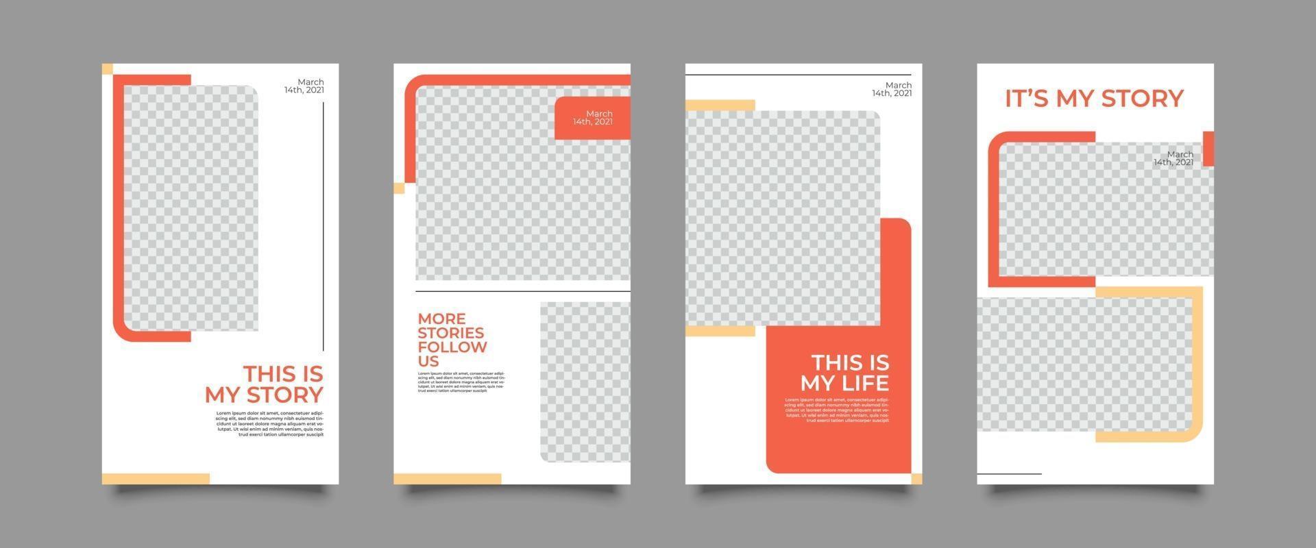 Sale posts and stories template vector