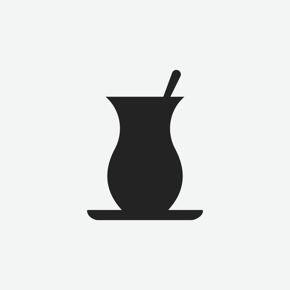 Tea cup vector icon for graphic and web design