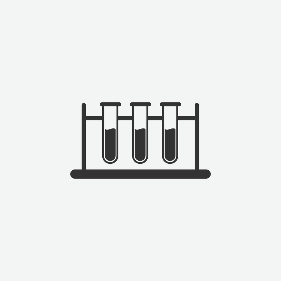 Medical, test, laboratory tube isolated icon vector. healthy, pharmacy, medicine symbol on grey background. vector eps10