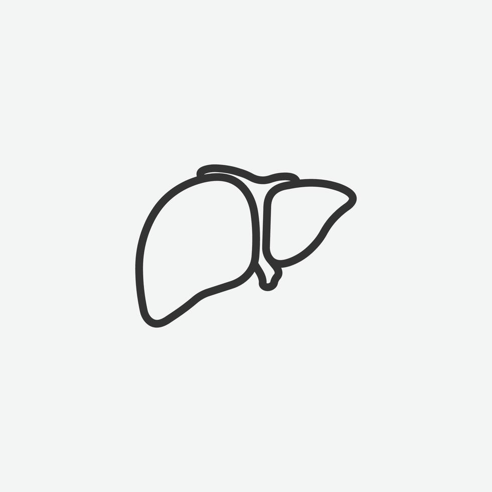 Liver vector icon. Liver sign. Medical isolated vector symbol for web and mobile app