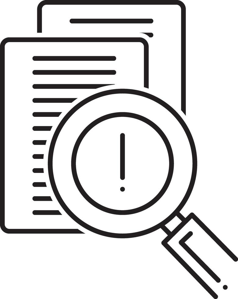 Line icon for risk evaluation vector